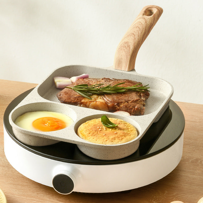 4-in-1 Nonstick Frying Pan: Ideal for Eggs, Bacon, and Burgers
