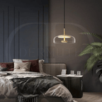 Modern Glass Dome Pendant Light – Elegant Hanging Ceiling Lamp for Kitchen, Dining & Living Room