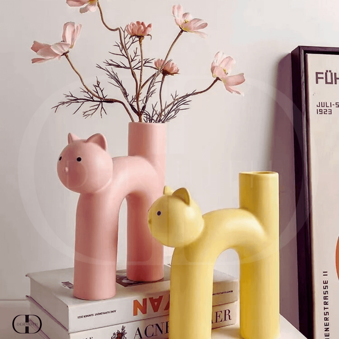 Vaso em Cerãmica Decorativo - Cats