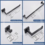 Kit de Acessórios para Banheiro em Aço Inox