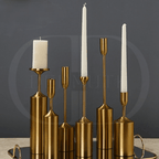 Castiçal de Metal Dourado – Roma