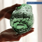 Vaso de Vidro Transparente – Design Ondulado