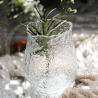 Vaso de Vidro Transparente – Design Ondulado