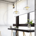 Modern Glass Dome Pendant Light – Elegant Hanging Ceiling Lamp for Kitchen, Dining & Living Room