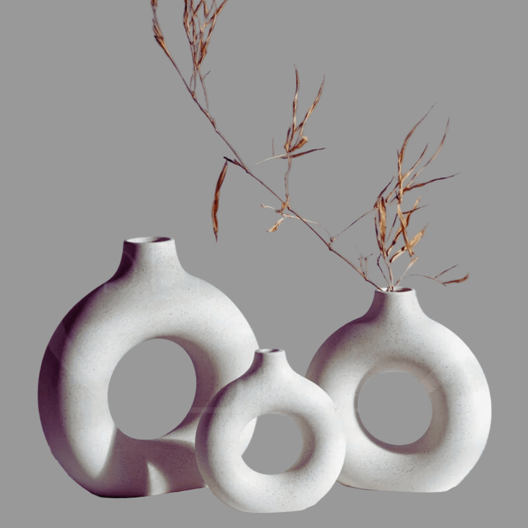 Vaso de Cerâmica Circular - Eva