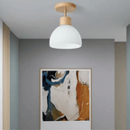 Lustre de Teto Contemporâneo em Vidro Fosco Dourado