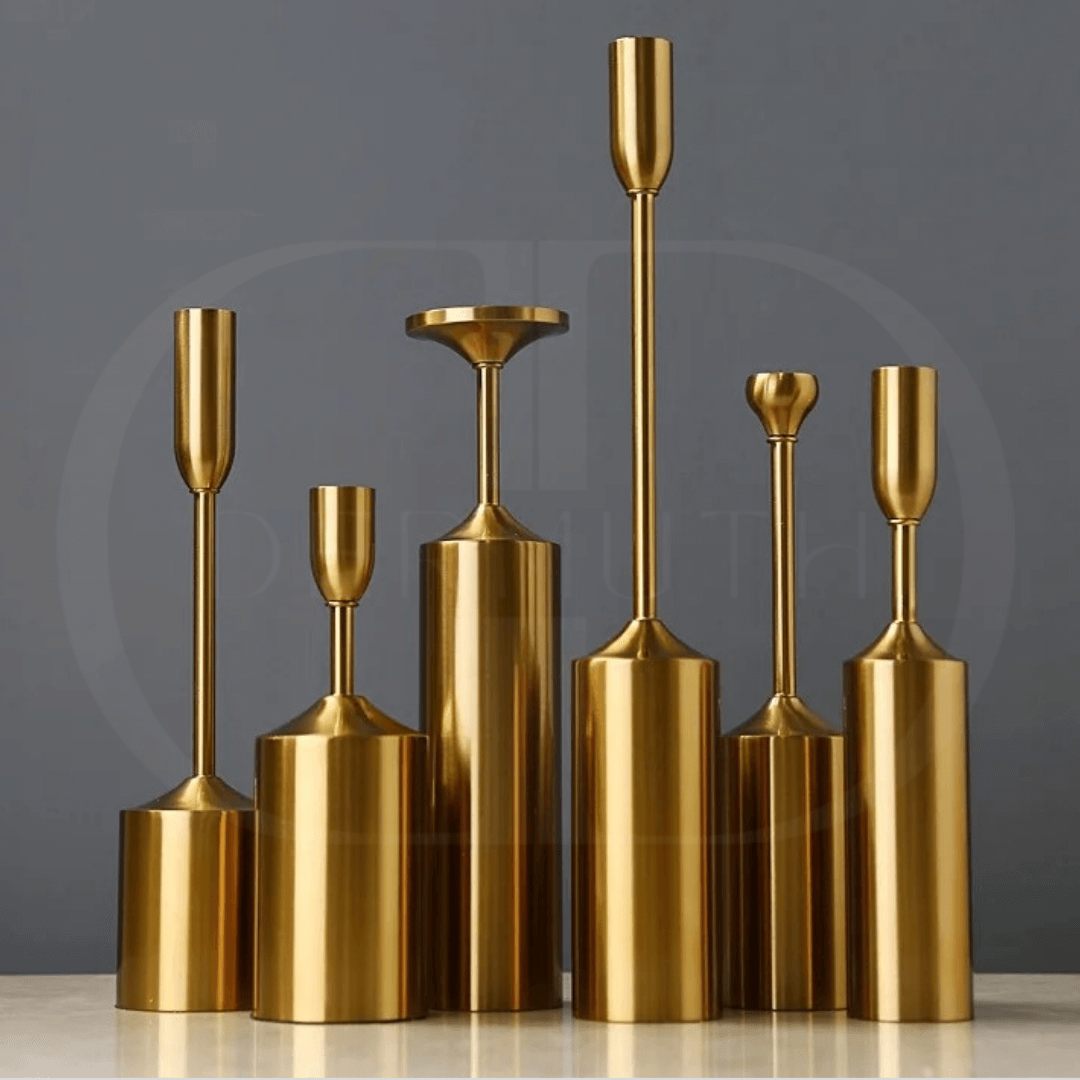 Castiçal de Metal Dourado – Roma