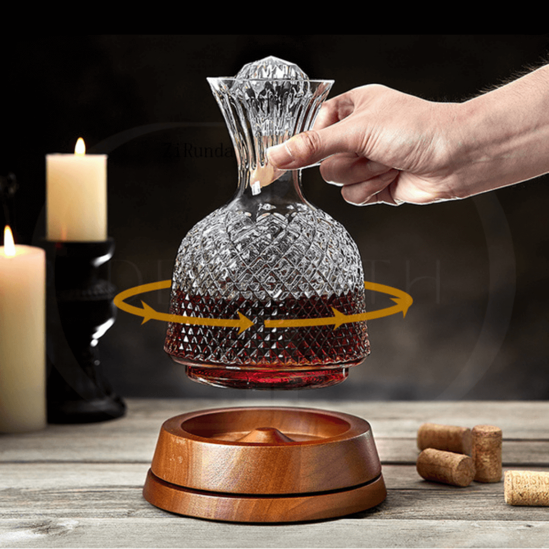 Decanter de Vinho - Cristal com Base Giratória