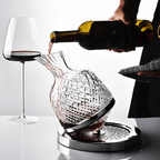 Decantador de Vinho Rotativo 360° em Cristal - Design Elegante