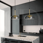 Modern Glass Dome Pendant Light – Elegant Hanging Ceiling Lamp for Kitchen, Dining & Living Room