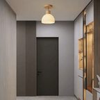 Lustre de Teto Contemporâneo em Vidro Fosco Dourado