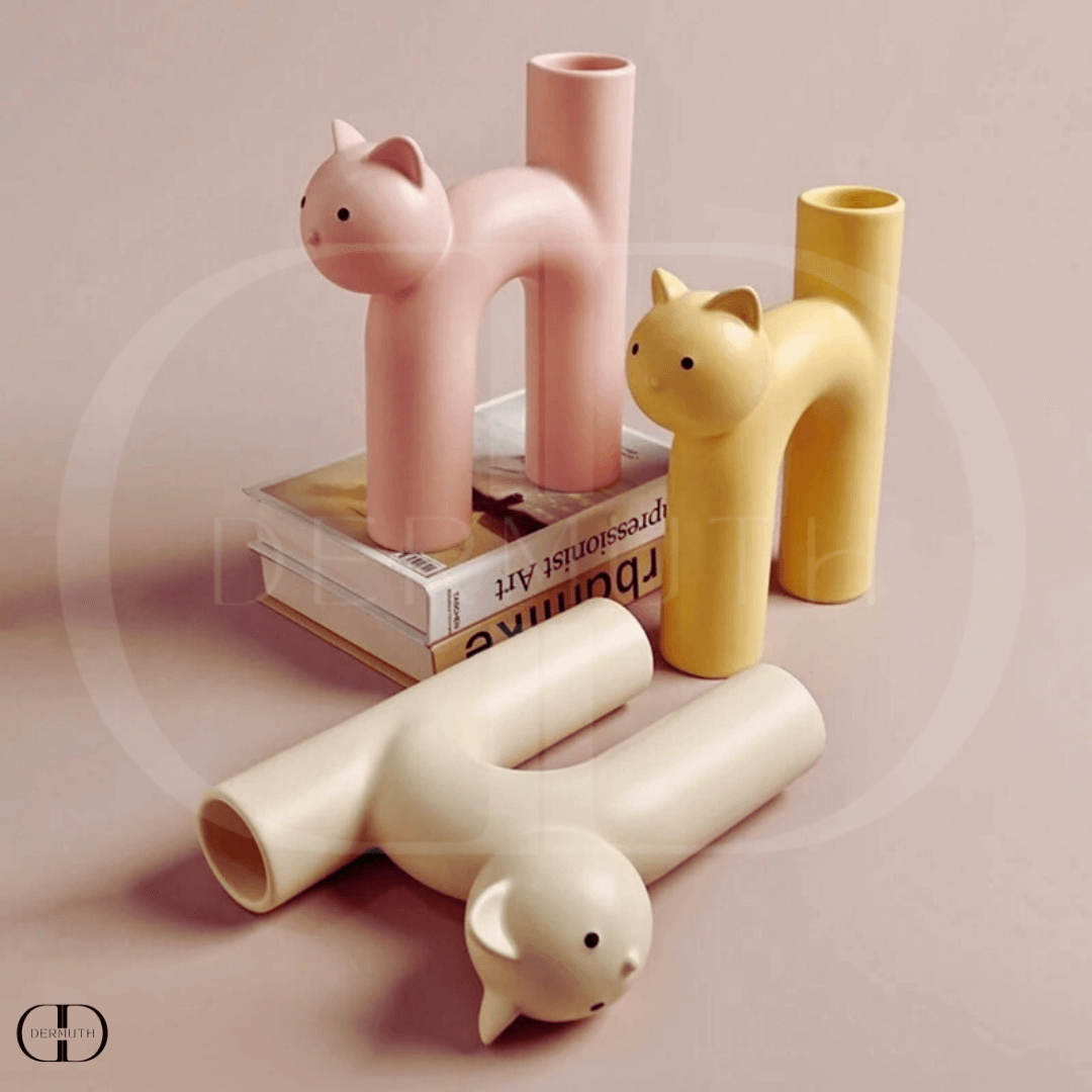 Vaso em Cerãmica Decorativo - Cats