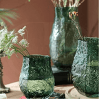 Vaso de Vidro Transparente – Design Ondulado