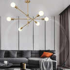 Lustre Moderno Dourado Luxuoso