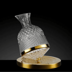 Decantador de Vinho Rotativo 360° em Cristal - Design Elegante