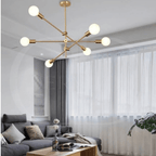 Lustre Moderno Dourado Luxuoso