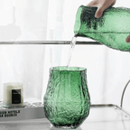 Vaso de Vidro Transparente – Design Ondulado