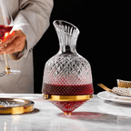 Decantador de Vinho Rotativo 360° em Cristal - Design Elegante