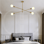 Lustre Moderno Dourado Luxuoso