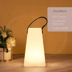 Luminária LED Portátil Recarregável – Estilo e Praticidade