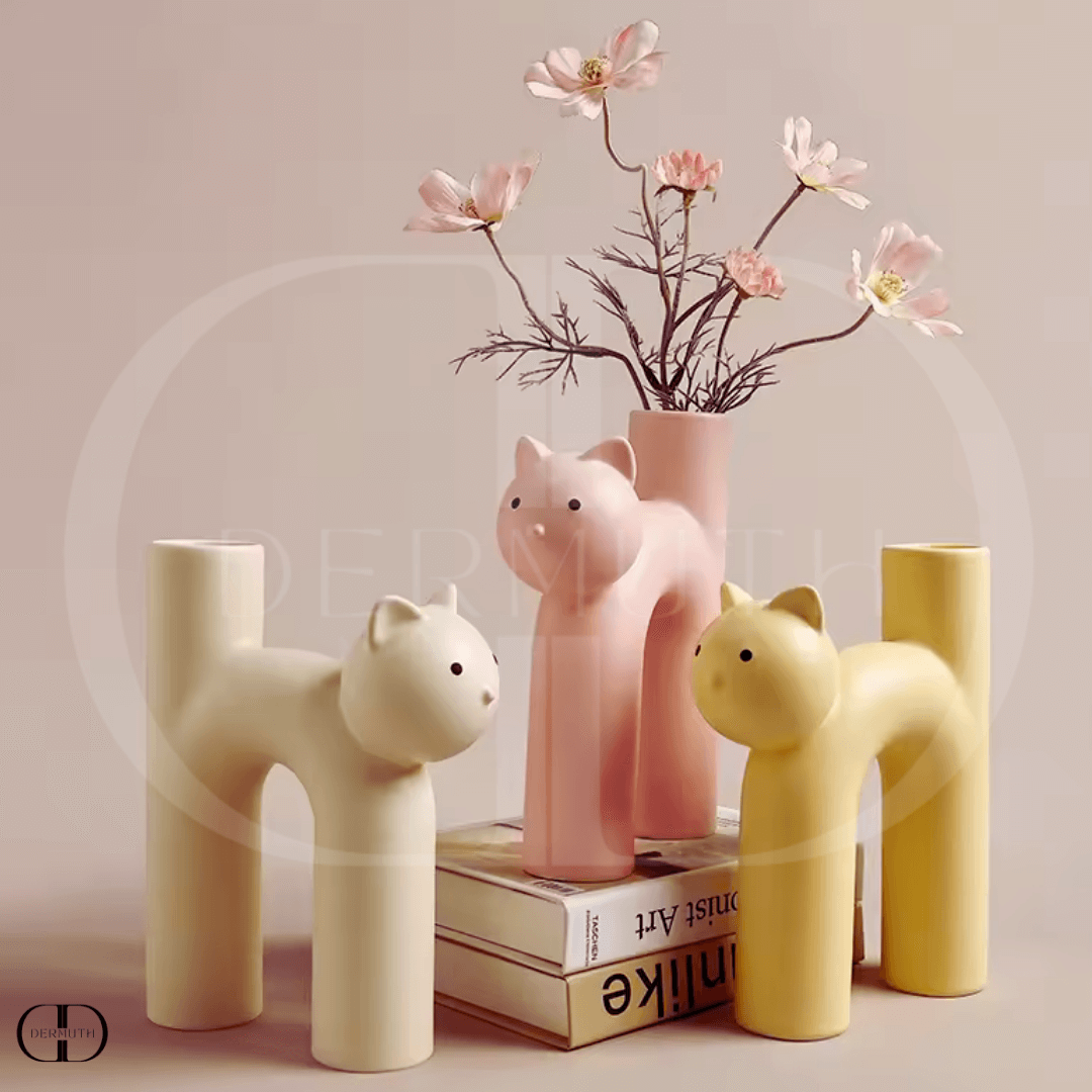 Vaso em Cerãmica Decorativo - Cats