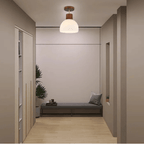 Lustre de Teto Contemporâneo em Vidro Fosco Dourado