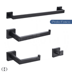 Kit de Acessórios para Banheiro em Aço Inox