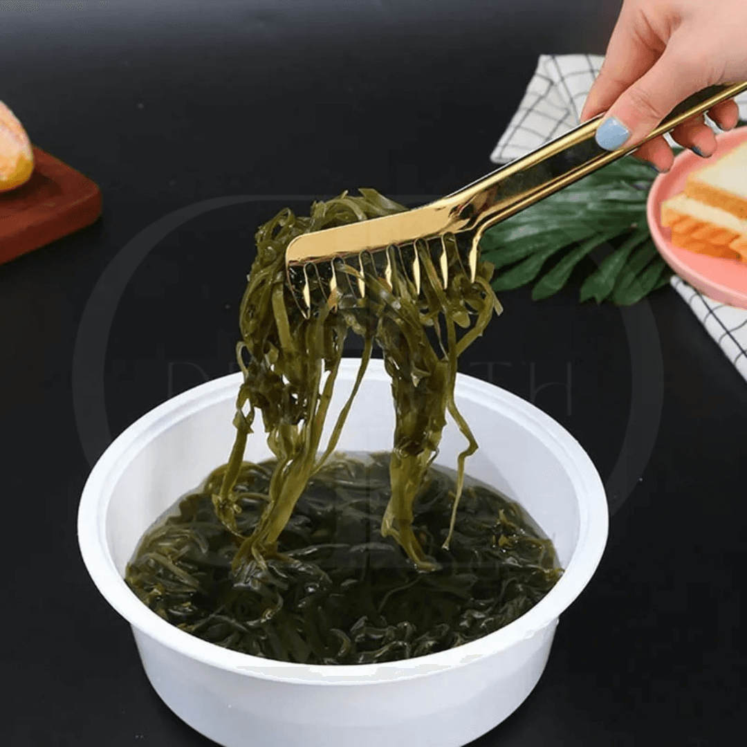 Pegador de Alimentos em Aço Inox Dourado – Elegância e Praticidade na Cozinha