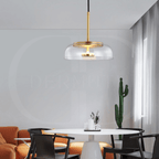 Modern Glass Dome Pendant Light – Elegant Hanging Ceiling Lamp for Kitchen, Dining & Living Room