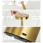 Luminária de Mesa LED Sem Fio –  Moderna e Funcional