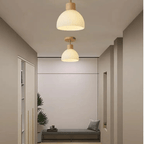 Lustre de Teto Contemporâneo em Vidro Fosco Dourado