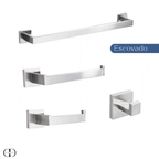 Kit de Acessórios para Banheiro em Aço Inox
