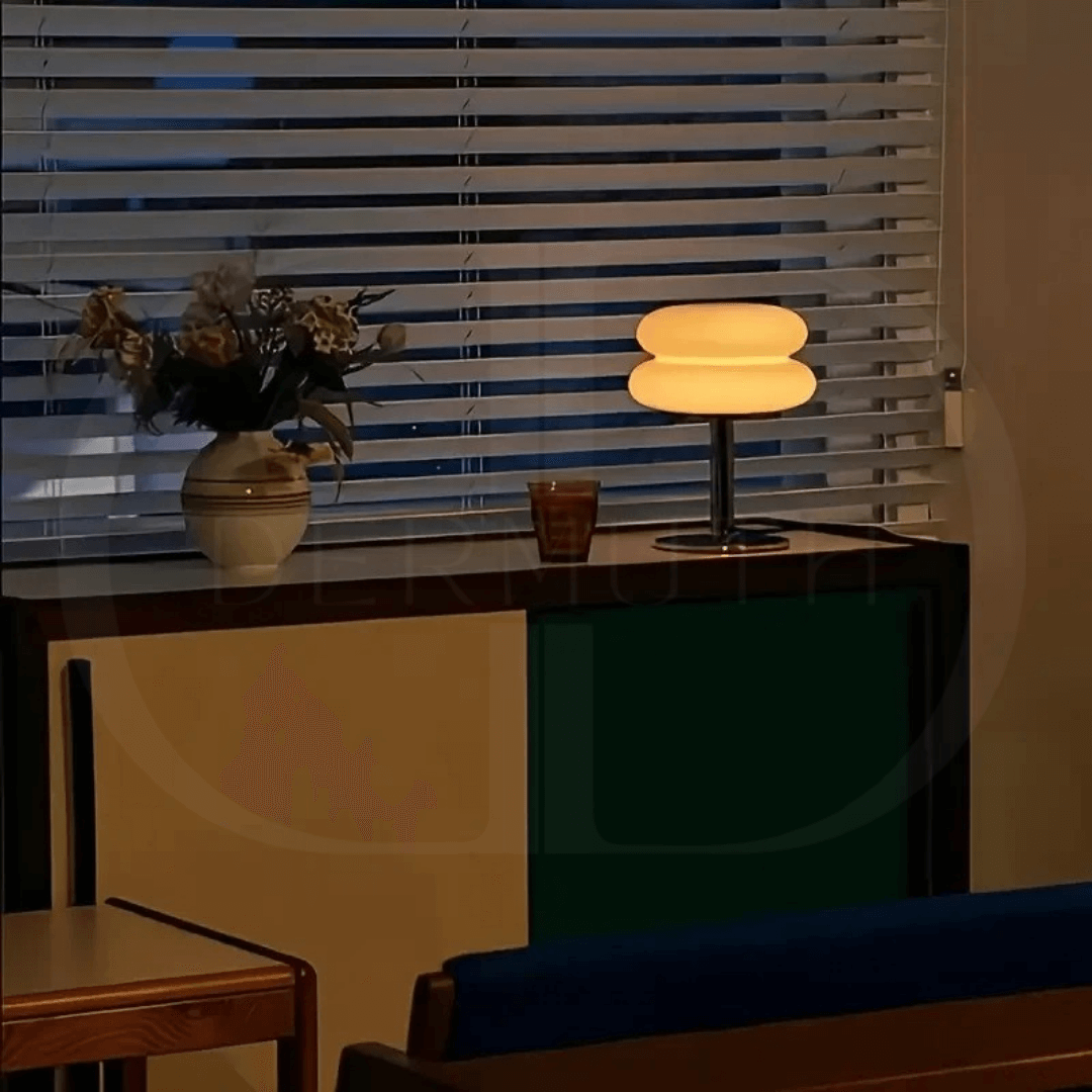 Luminária de Mesa de Vidro Macaron