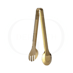 Pegador de Alimentos em Aço Inox Dourado – Elegância e Praticidade na Cozinha