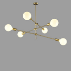 Lustre Moderno Dourado Luxuoso