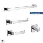 Kit de Acessórios para Banheiro em Aço Inox