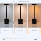 Luminária de Mesa LED Sem Fio –  Moderna e Funcional