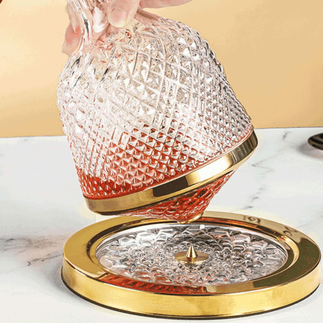 Decantador de Vinho Rotativo 360° em Cristal - Design Elegante