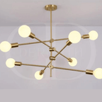 Lustre Moderno Dourado Luxuoso