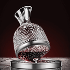 Decantador de Vinho Rotativo 360° em Cristal - Design Elegante