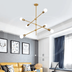 Lustre Moderno Dourado Luxuoso