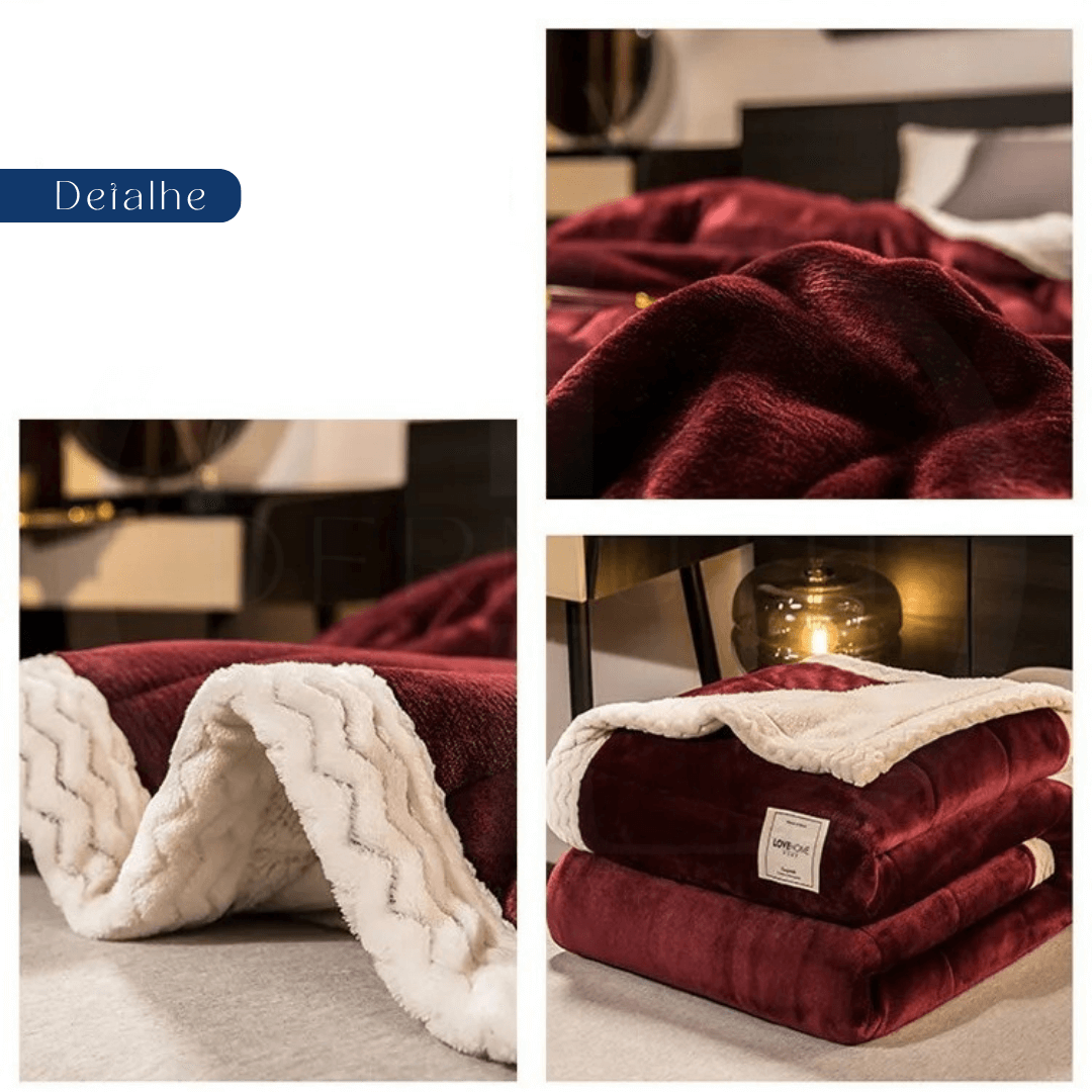 Cobertor Flannel Triplo Coral Fleece