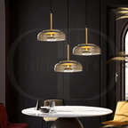 Modern Glass Dome Pendant Light – Elegant Hanging Ceiling Lamp for Kitchen, Dining & Living Room