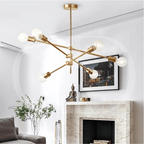 Lustre Moderno Dourado Luxuoso