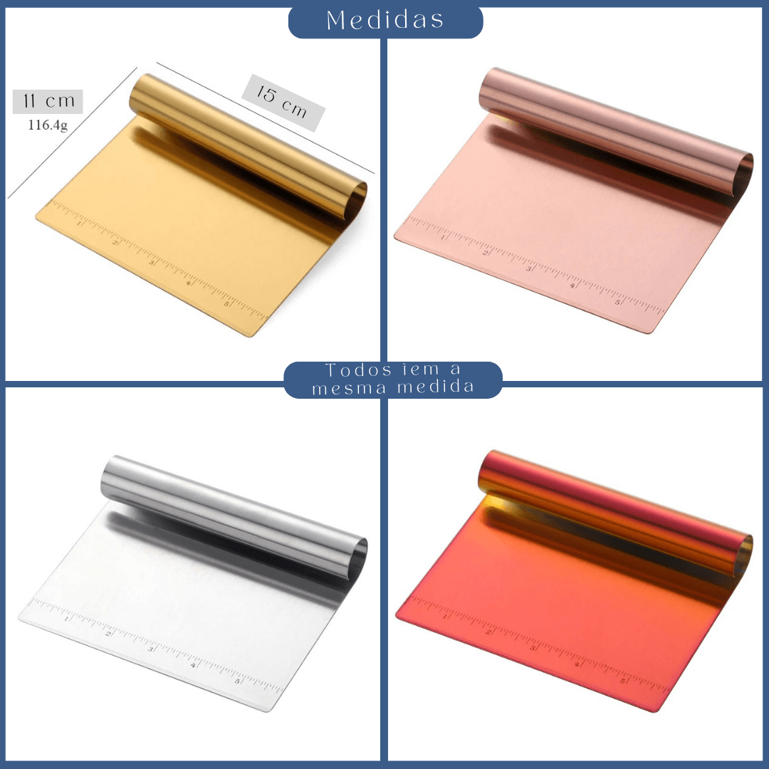 Cortador de Massa em Aço Inox - Cores Diversas