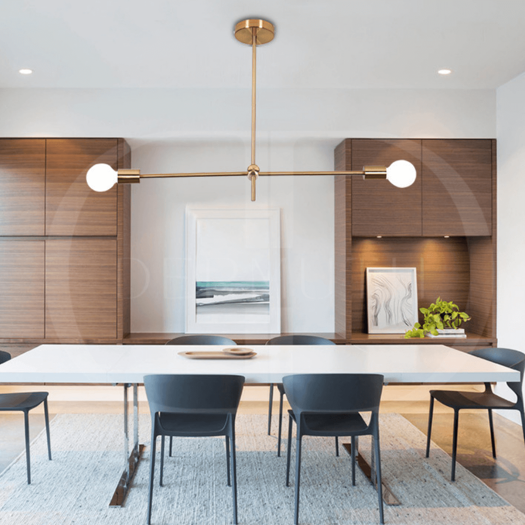 Lustre Moderno Dourado Luxuoso