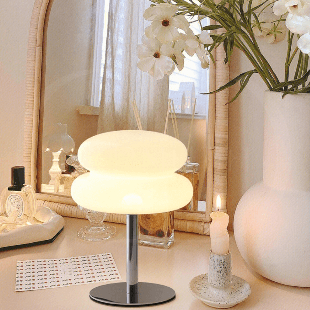 Luminária de Mesa de Vidro Macaron