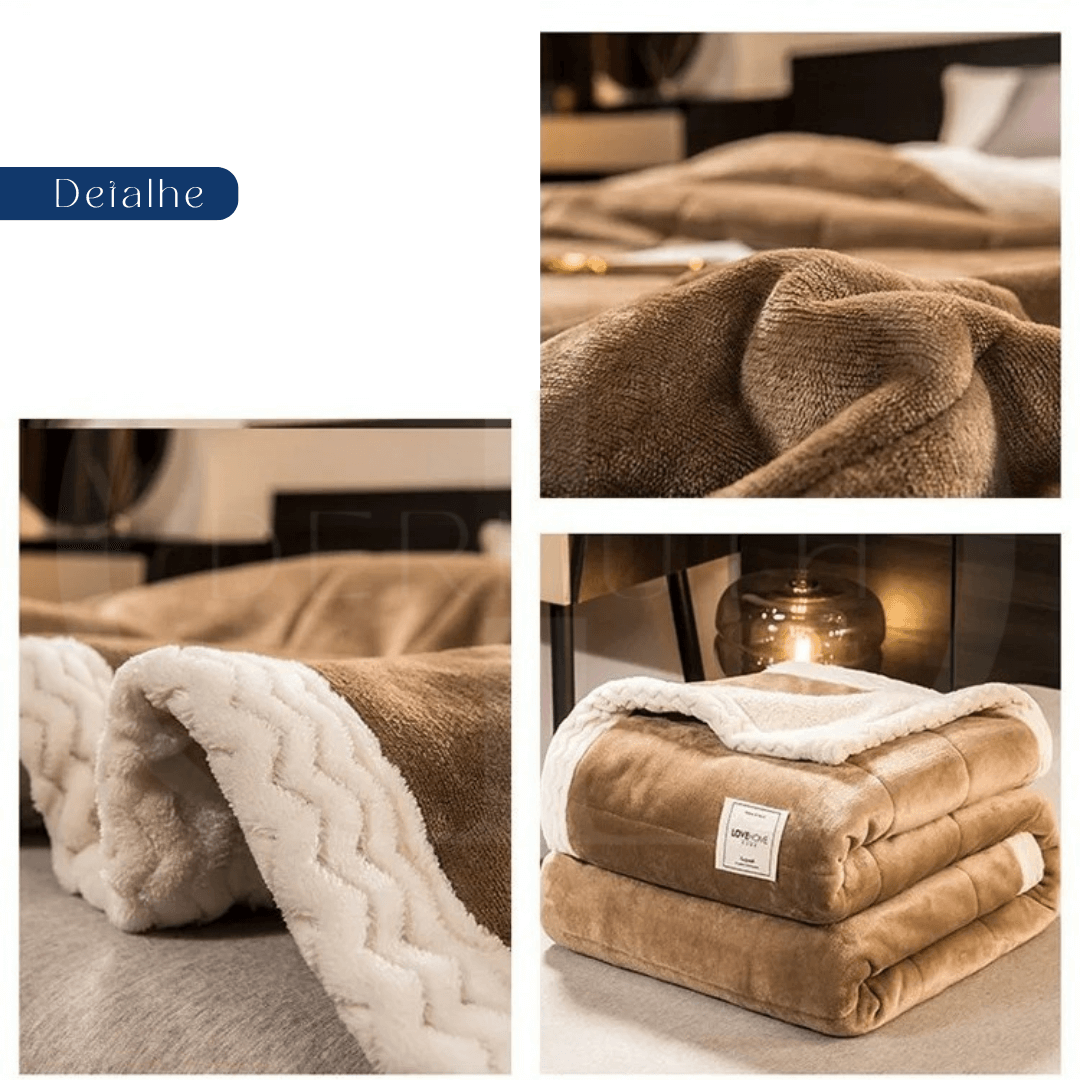 Cobertor Flannel Triplo Coral Fleece