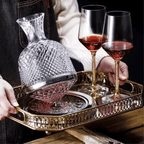 Decantador de Vinho Rotativo 360° em Cristal - Design Elegante