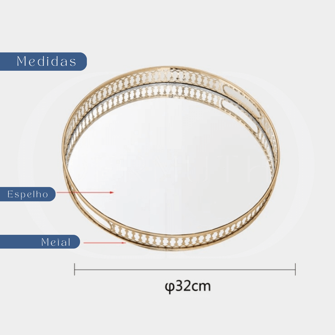 Castiçal de Metal Dourado – Roma